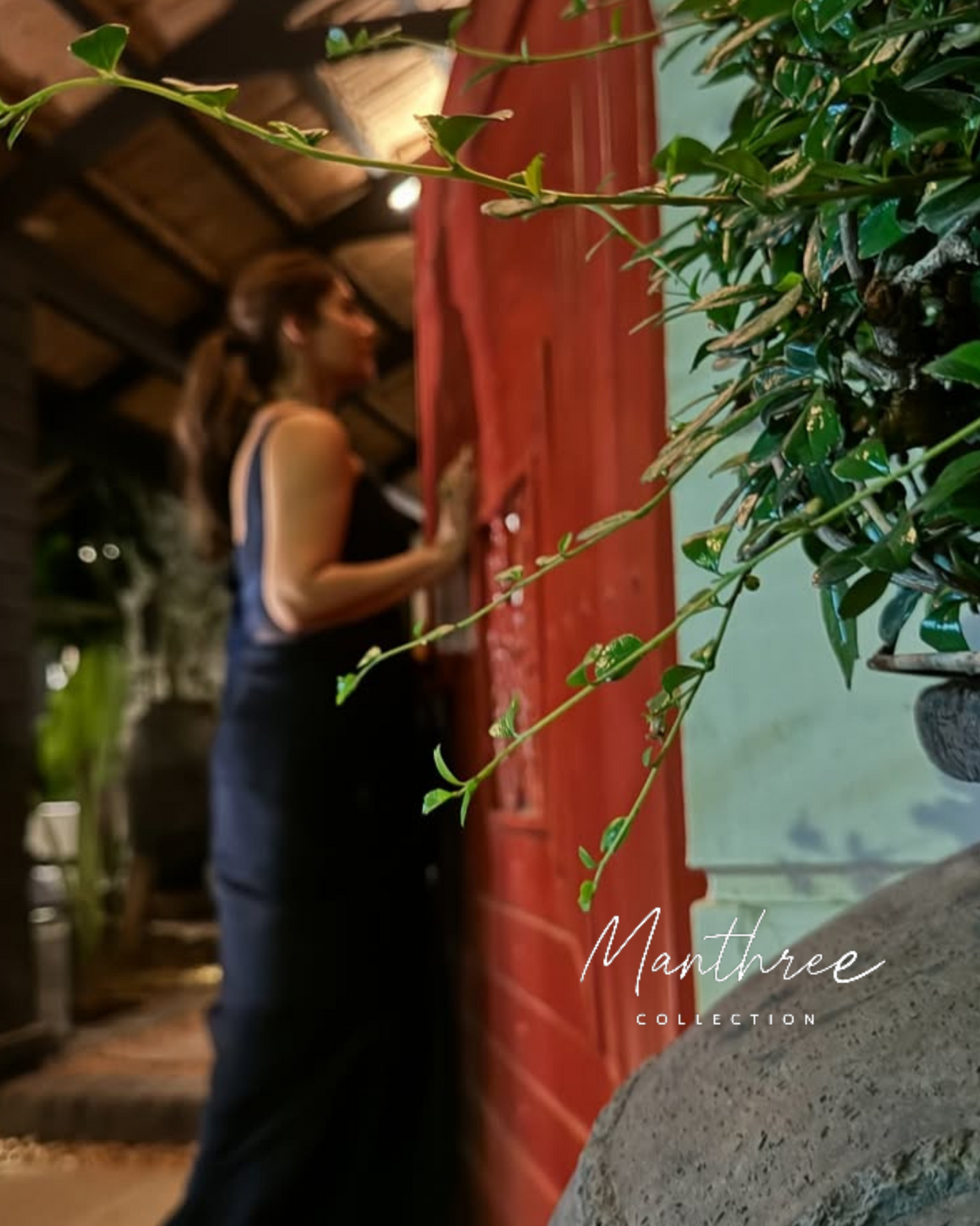 Nayanthara black georgette saree