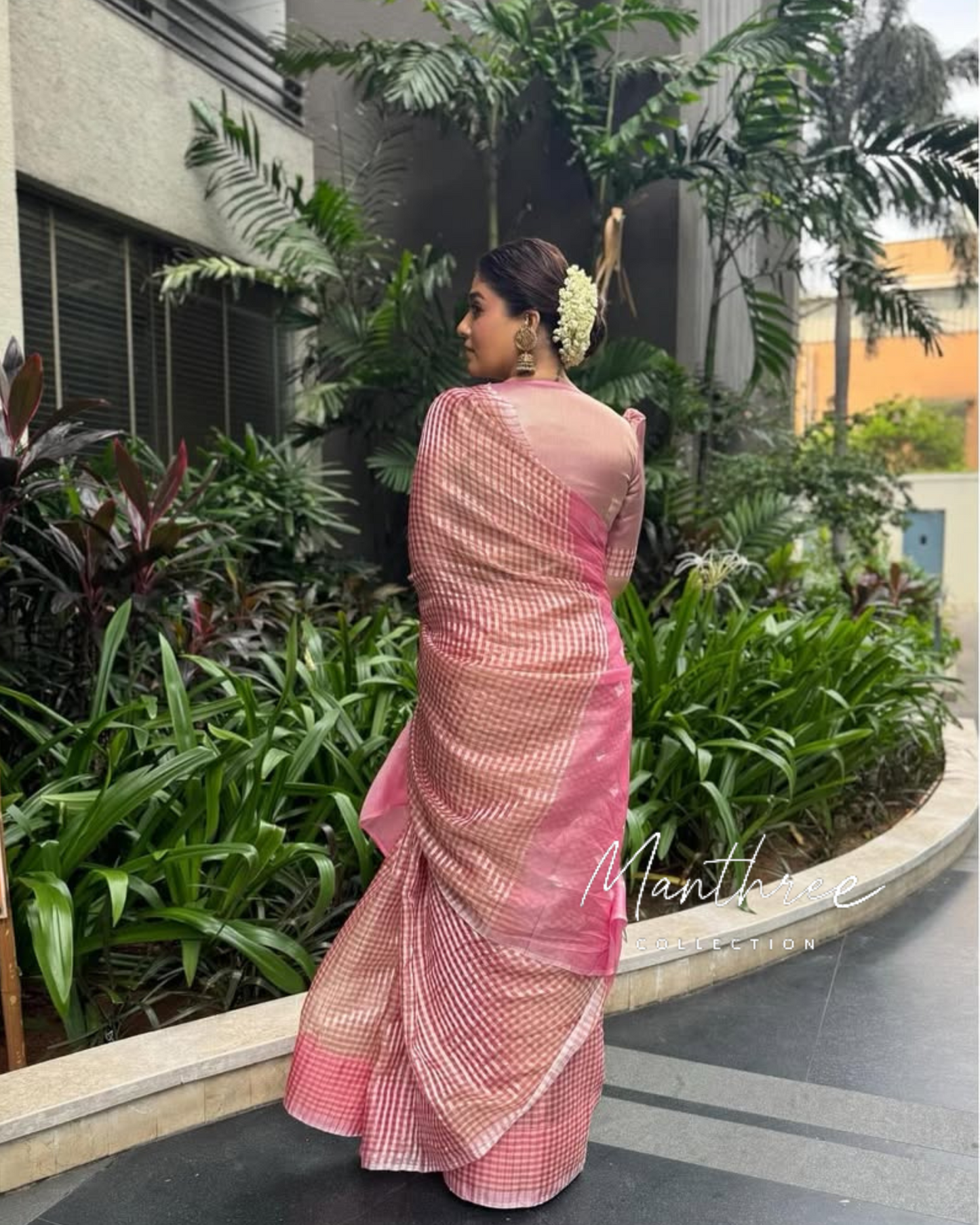 Nayanthra checked saree
