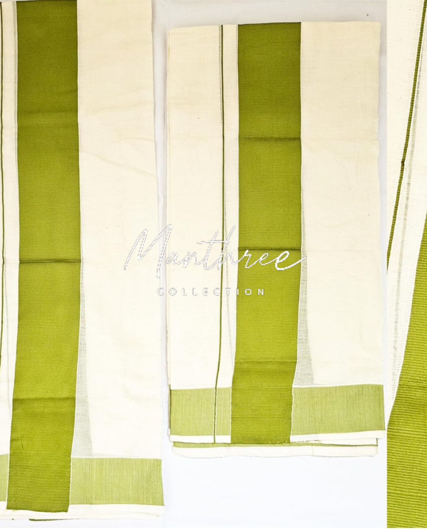Madonna sabastian olive kasavu saree