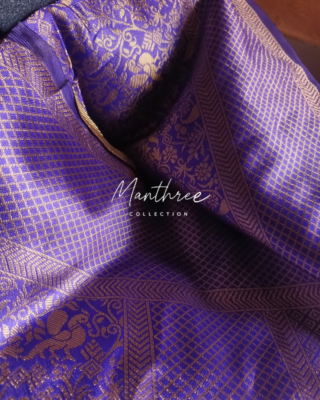 Rukmini vasanth in violet silk saree