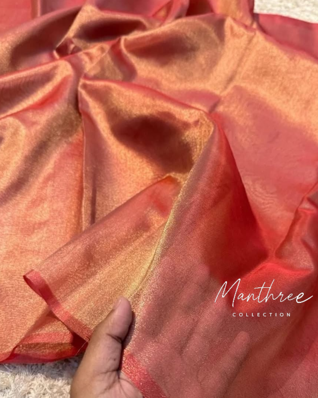 Rashmika mandana pink tissue saree