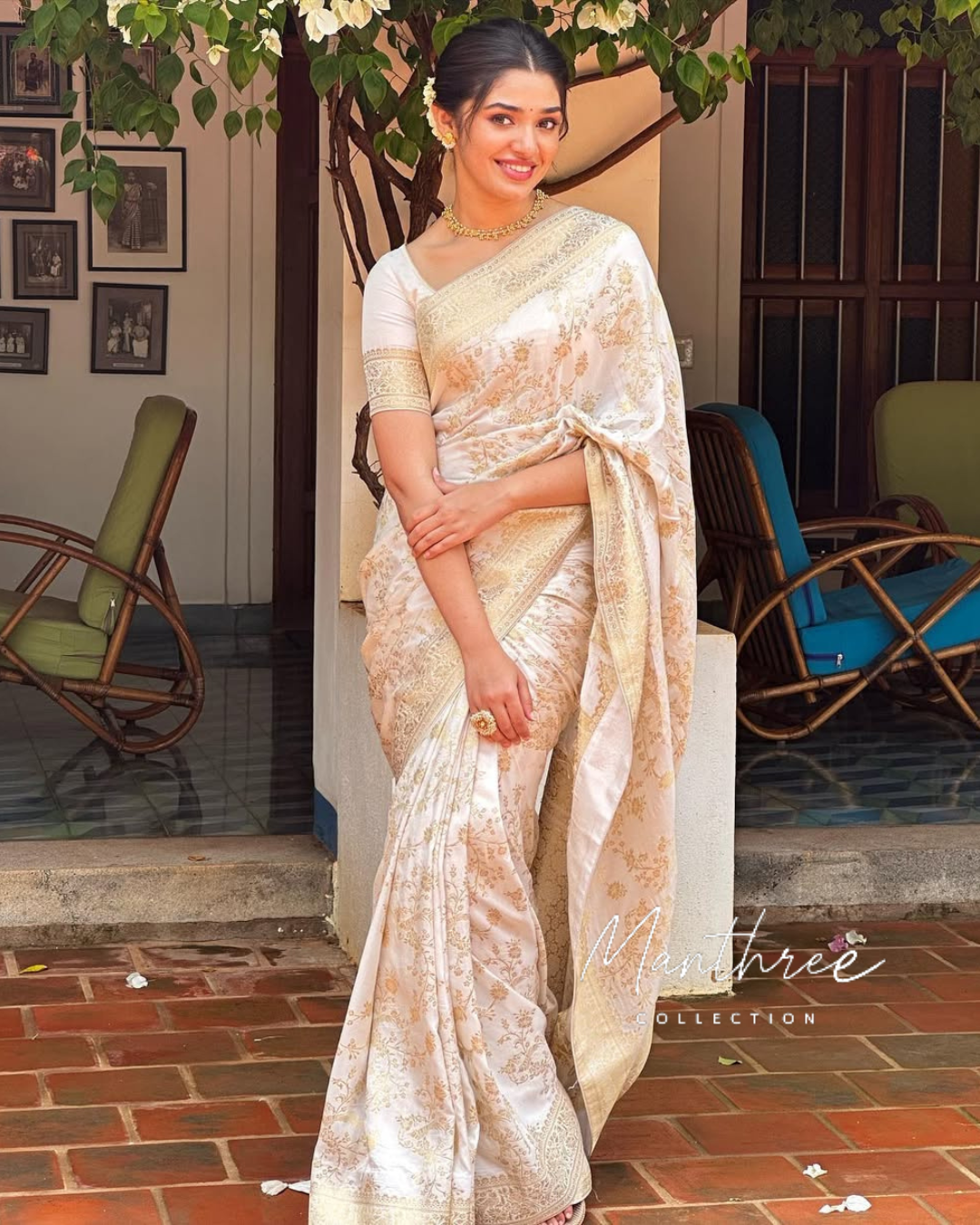 Krithi shetty kanjivaram soft silk saree