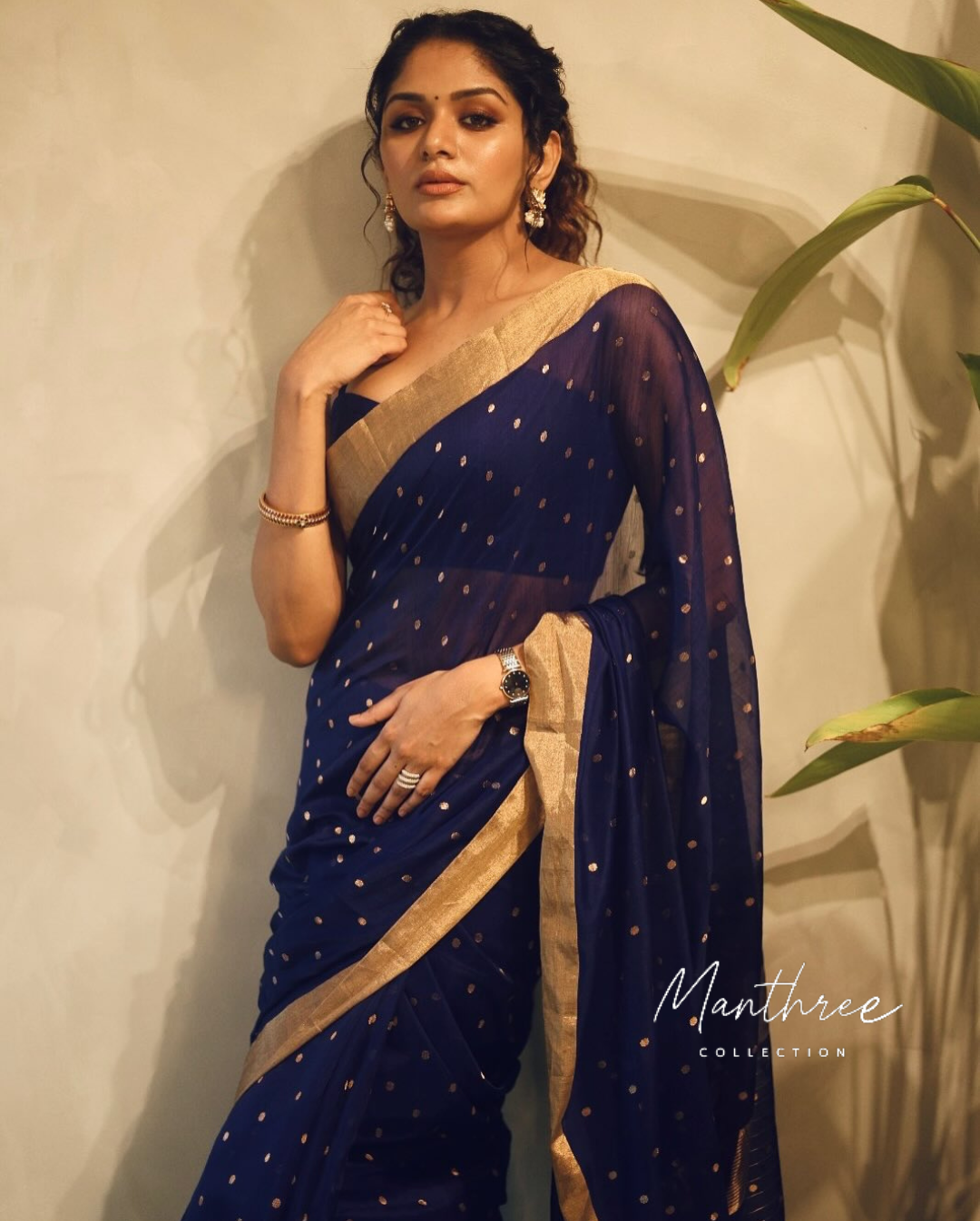 Aditi shankar purple silk