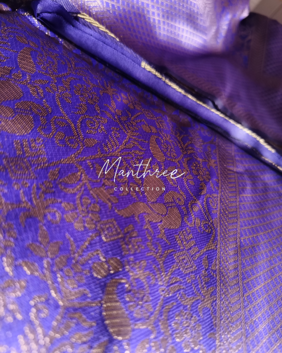 Rukmini vasanth in violet silk saree