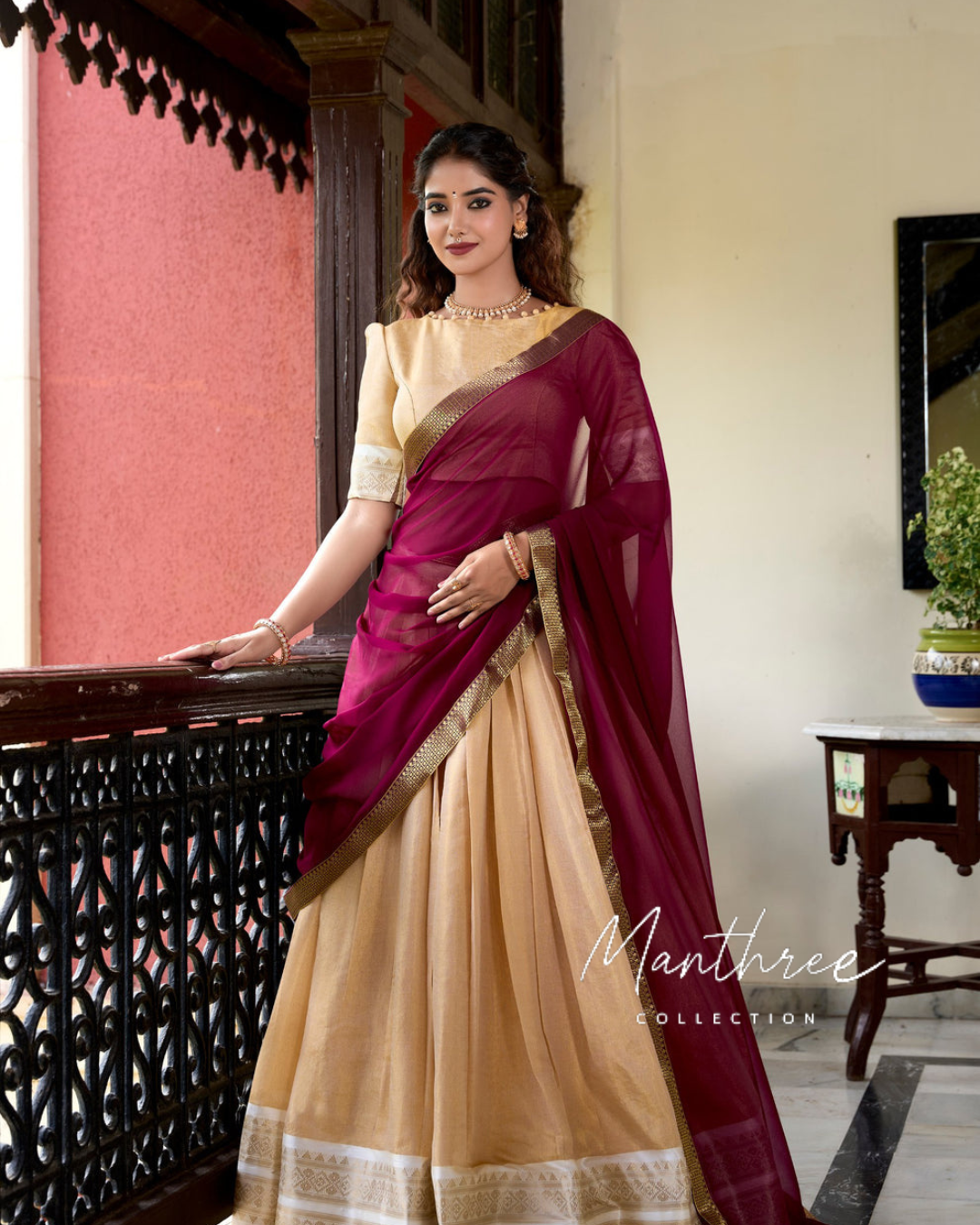 Kanchipuram Zari Weaving Work Lehenga Choli