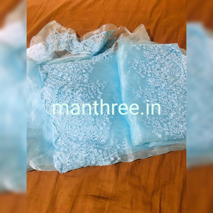 Mrunal thakur sky blue saree