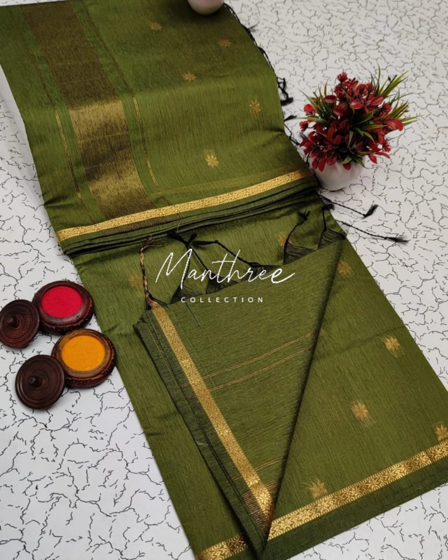 Ethnic Maheshwari Silk Cotton Handloom Saree