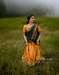 Green & Yellow Half saree