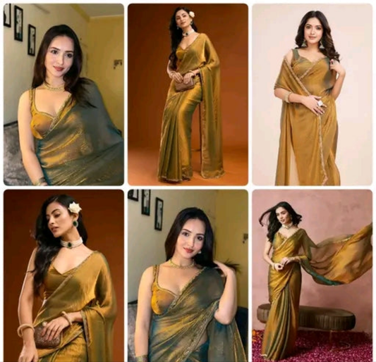 Chimmy choo organza silk saree