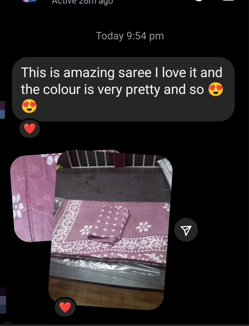 Pure cotton lavender saree