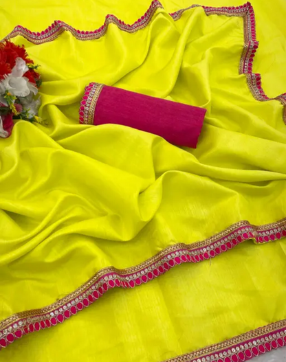 Trending lace work saree