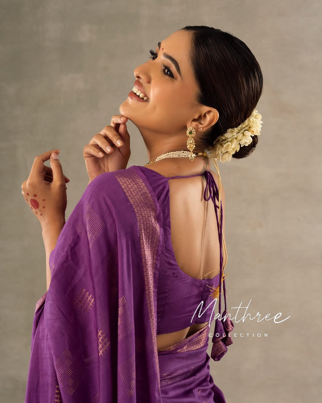 Vani bhojan violet silk
