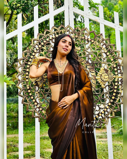 Trending ready to wear satin saree