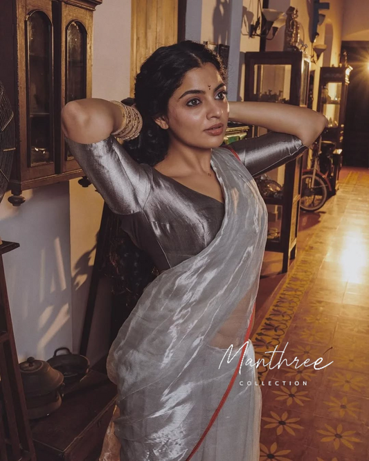Nikhila vimal tissue silk saree