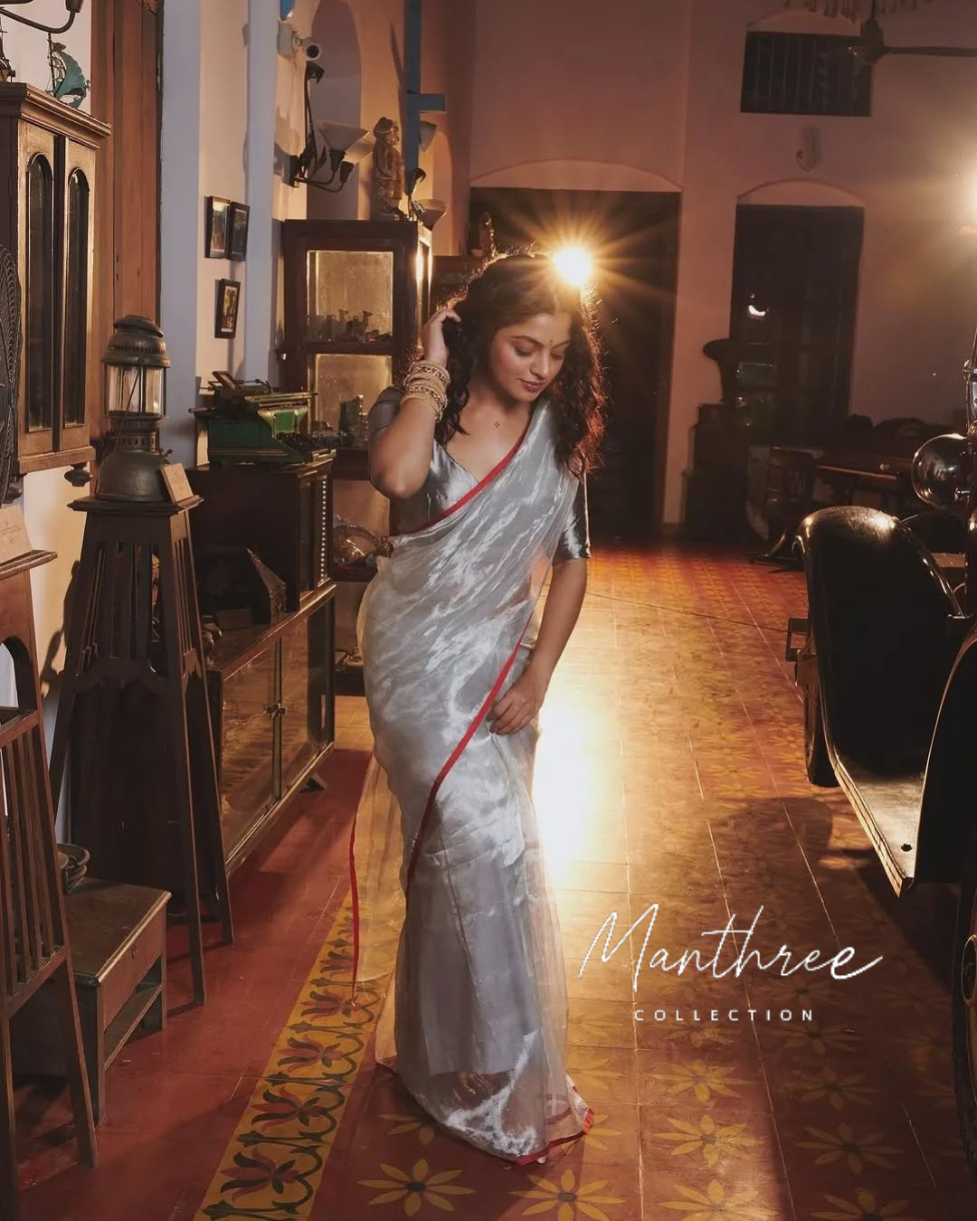 Nikhila vimal tissue silk saree