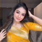 Yellow banarasi silk saree
