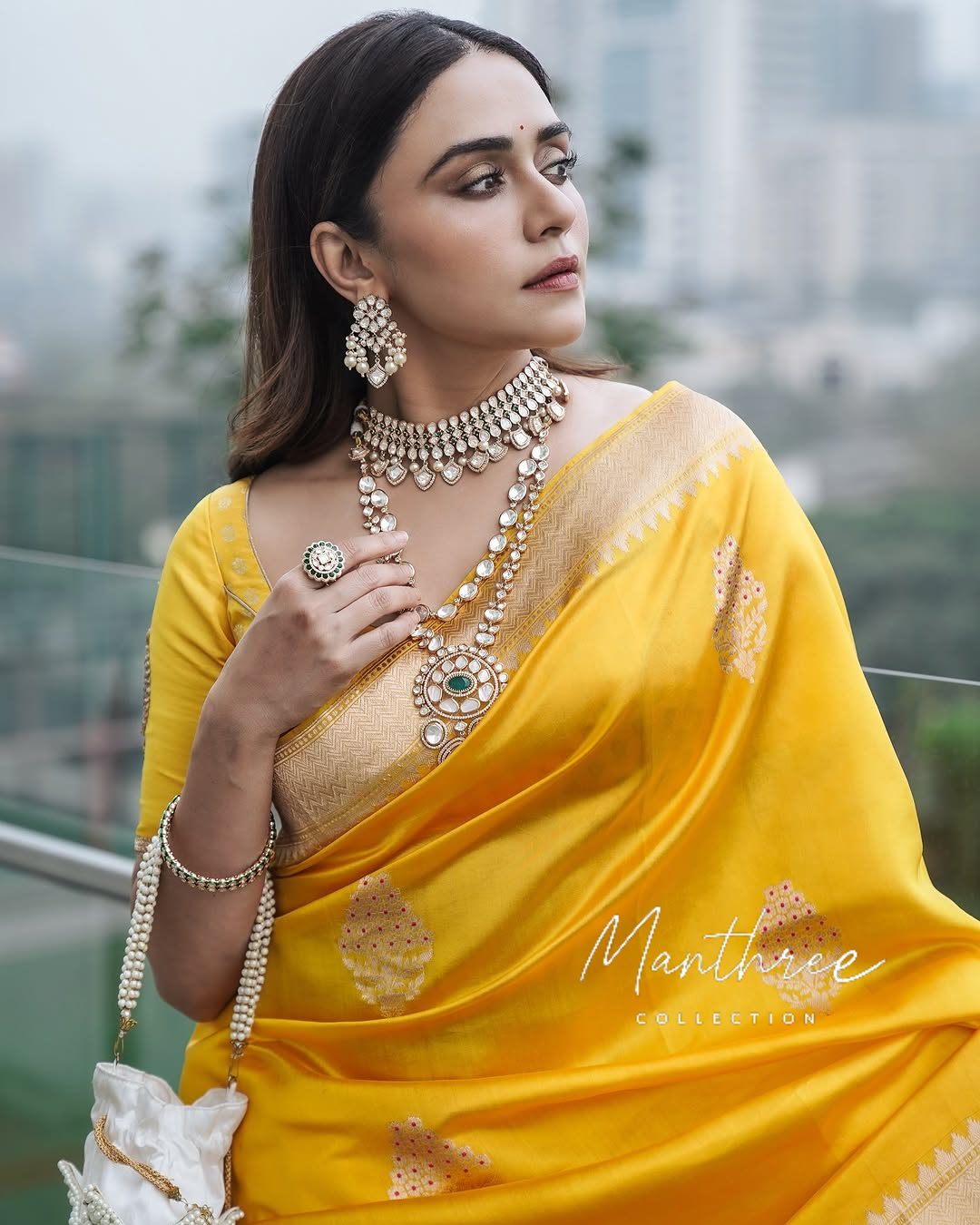 Amruta royal yellow saree