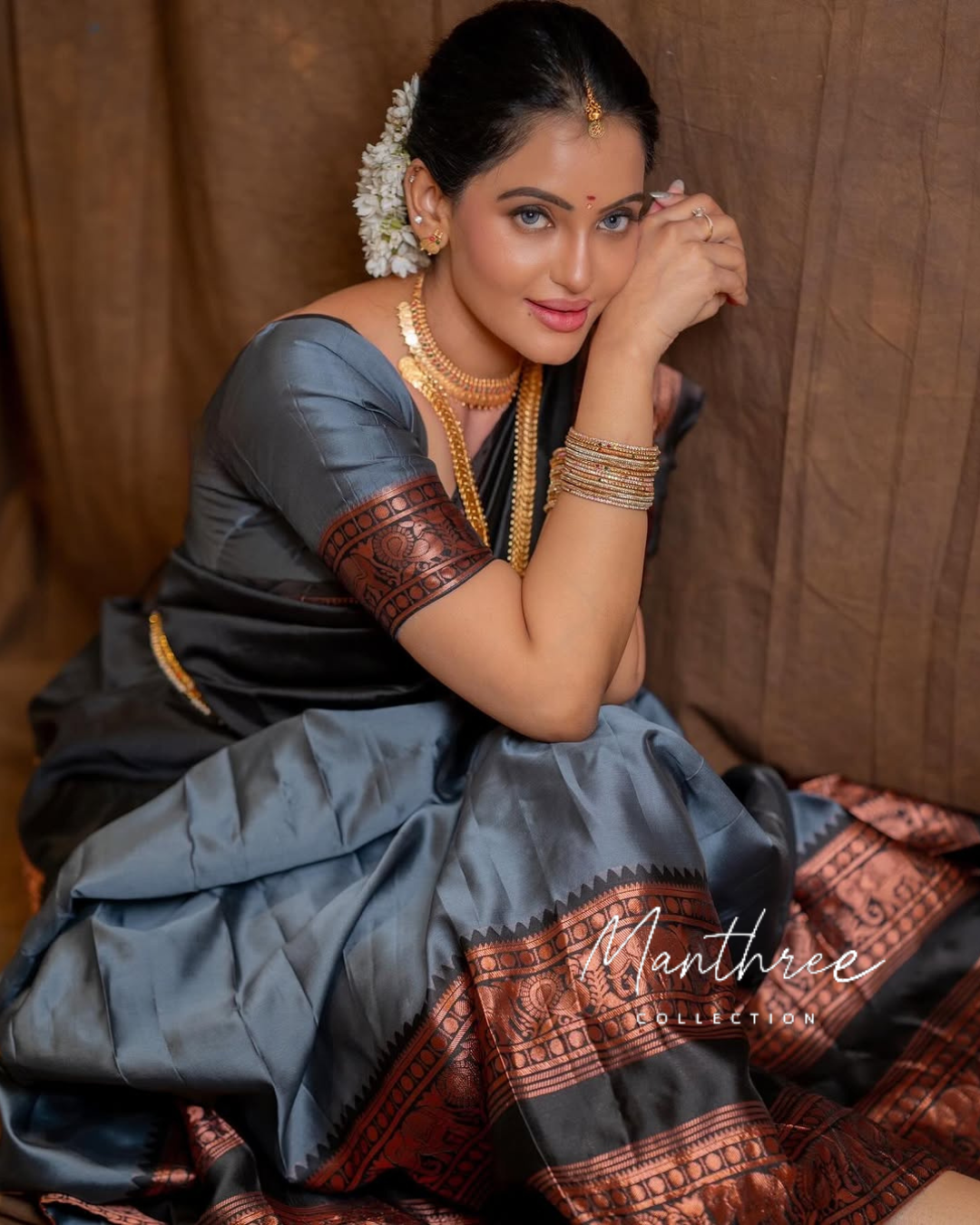 Grey Half saree