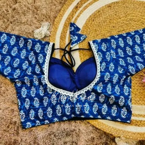 Mamtaj cut indigo blouse