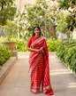 Aishwarya Lekshmi red banarasi