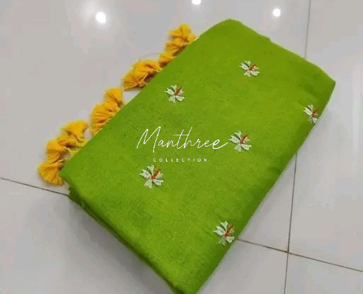 Iswarya memon red khadi cotton saree