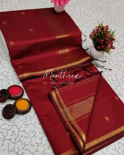 Ethnic Maheshwari Silk Cotton Handloom Saree