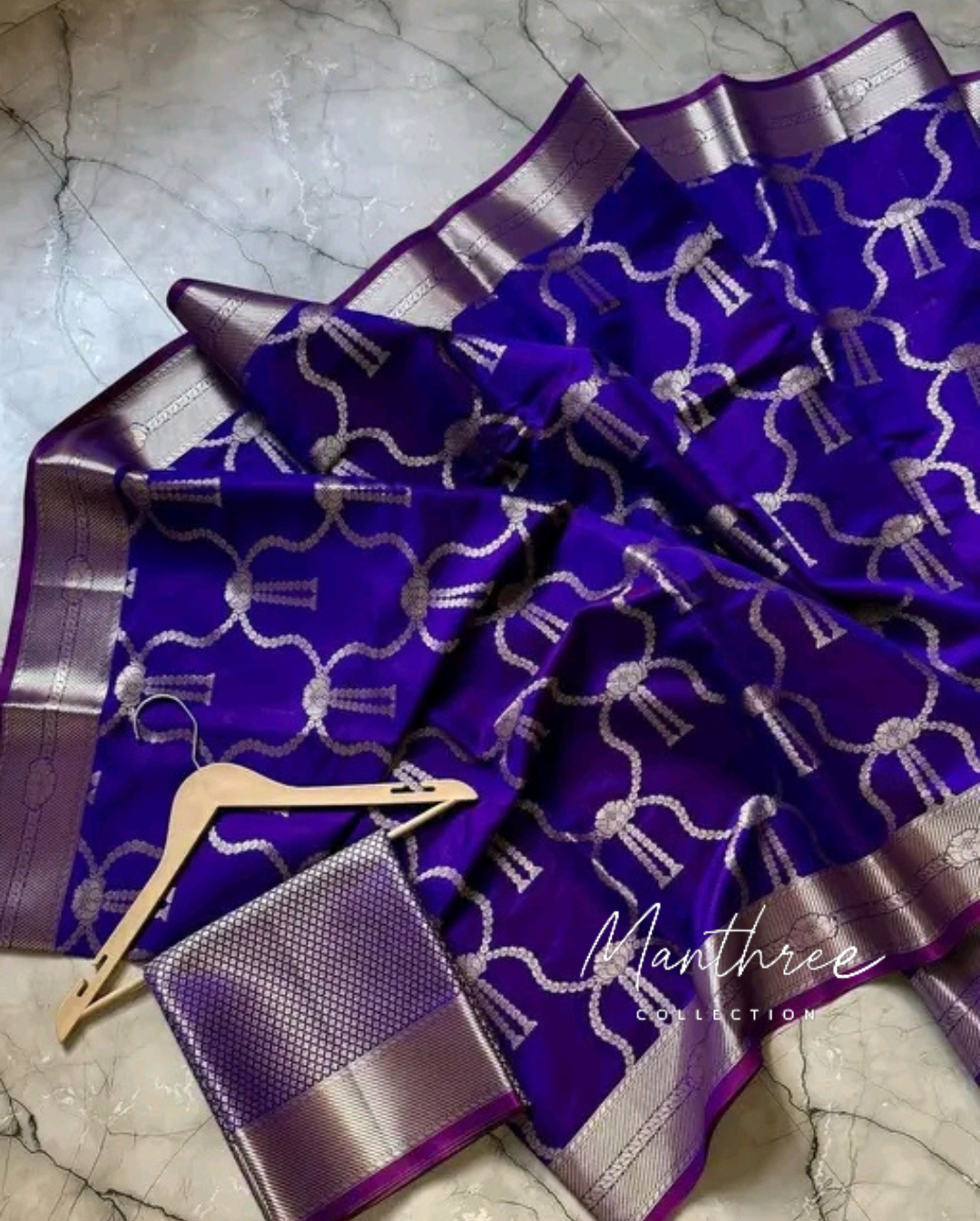 Hina Khan purple silk saree
