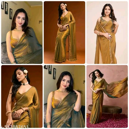 Chimmy choo organza silk saree