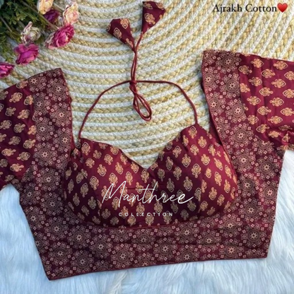 Ajrakh blouse collection