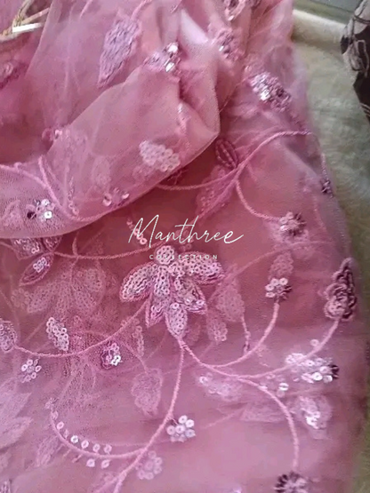 Pink Bollywood designer saree