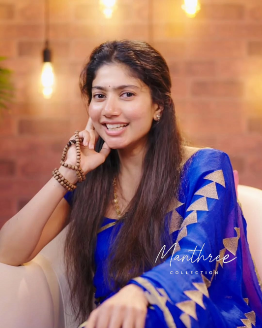 Sai pallavi blue banarasi silk saree
