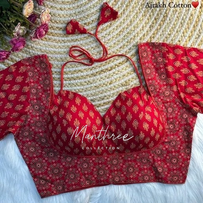 Ajrakh blouse collection