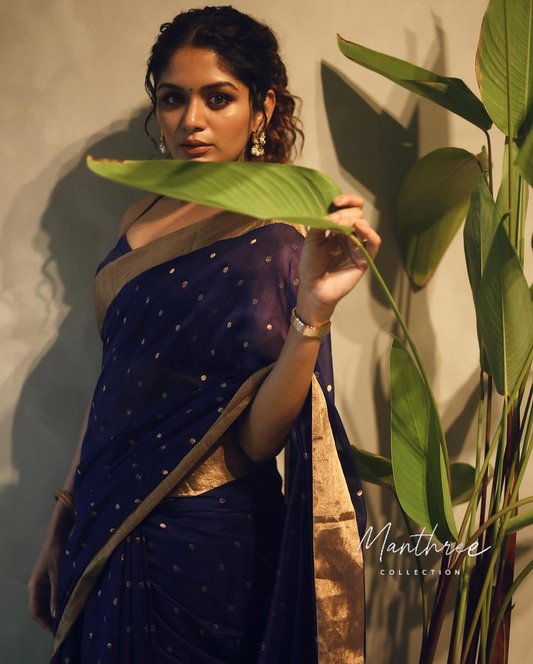 Aditi shankar purple silk