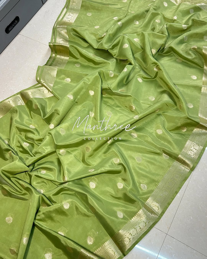 Kajol green banarasi silk saree