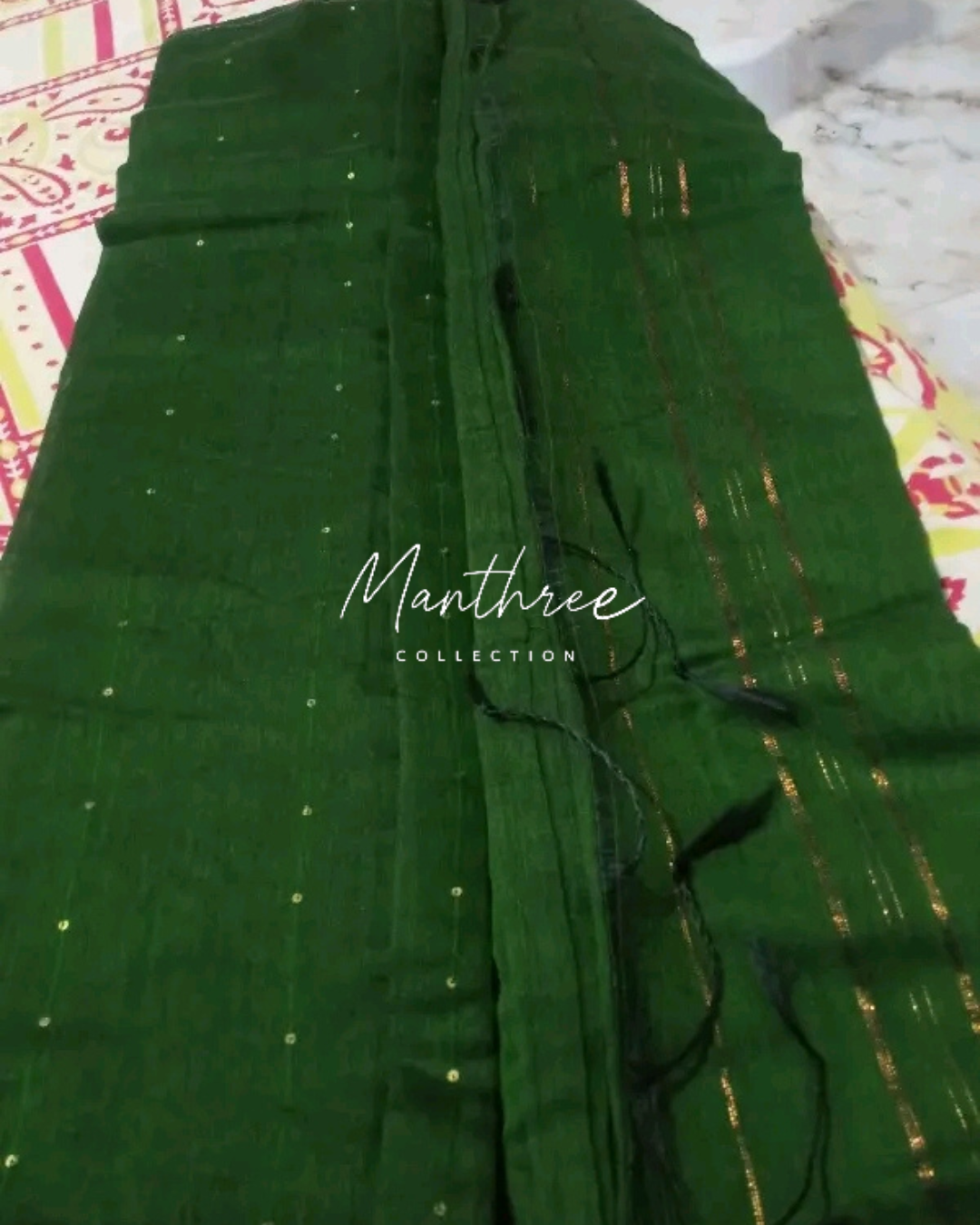 Handloom sequence saree