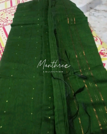 Handloom sequence saree