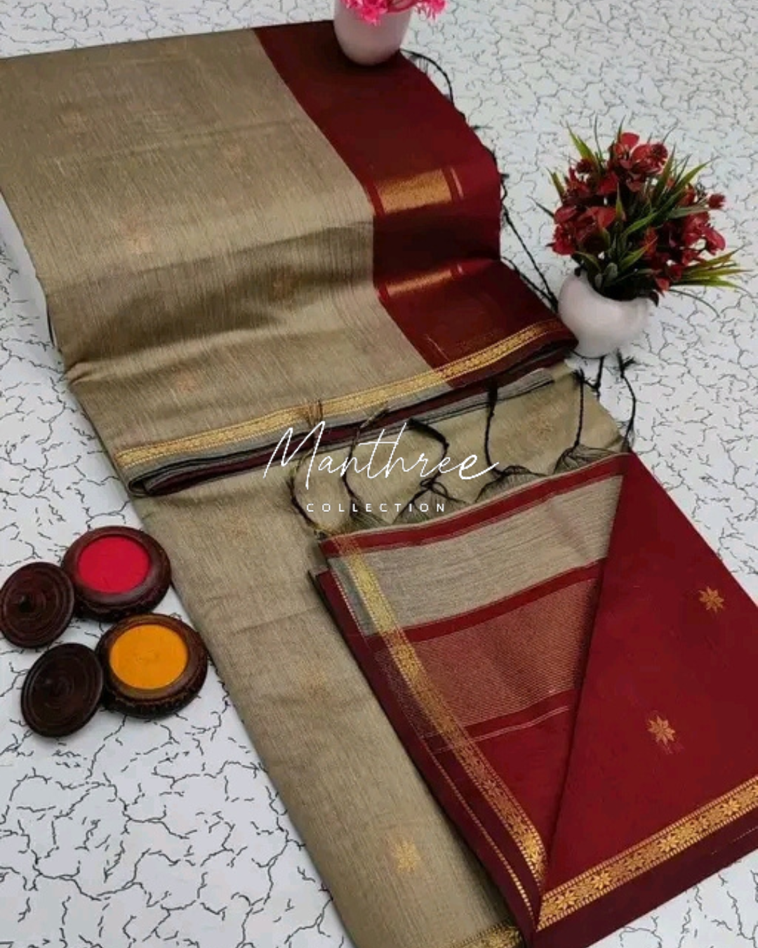 Ethnic Maheshwari Silk Cotton Handloom Saree