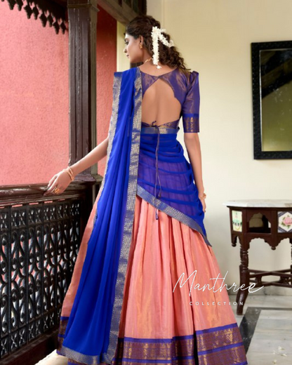Kanchipuram Zari Weaving Work Lehenga Choli