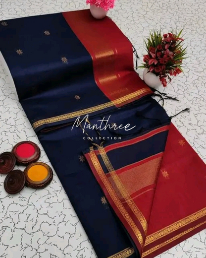 Ethnic Maheshwari Silk Cotton Handloom Saree
