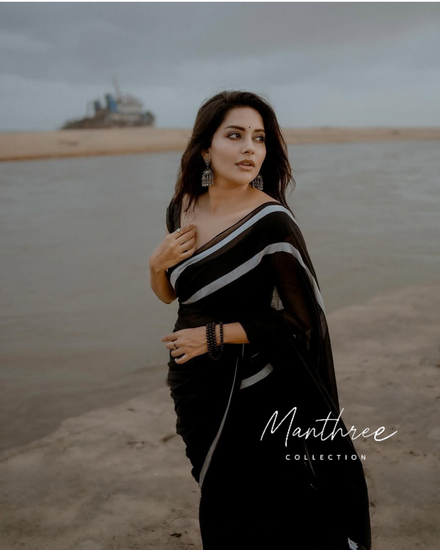 Mahima black saree