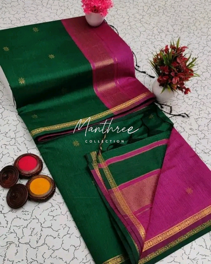 Ethnic Maheshwari Silk Cotton Handloom Saree