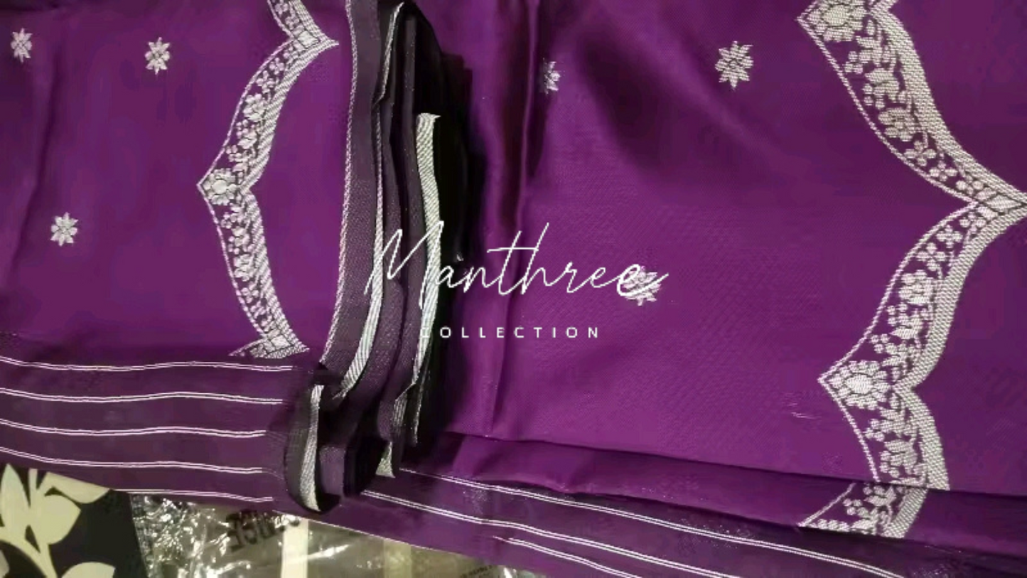 Ananya Nagalla purple kanjeevaram silk saree