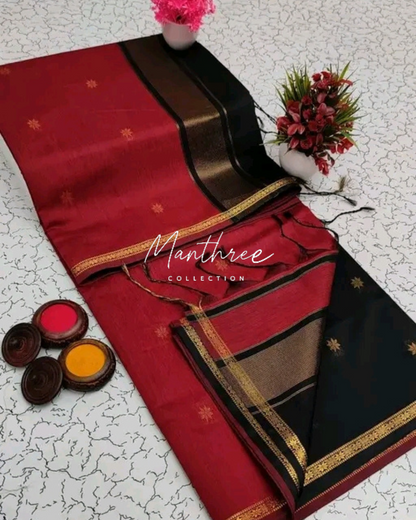 Ethnic Maheshwari Silk Cotton Handloom Saree