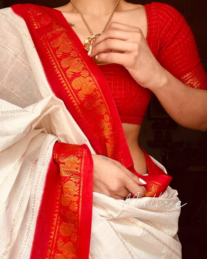 Premium quality velthari sungudi cotton saree