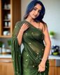 Reba john green sequins saree