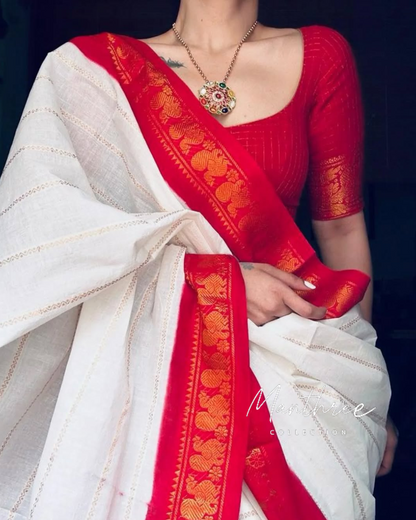 Premium quality velthari sungudi cotton saree