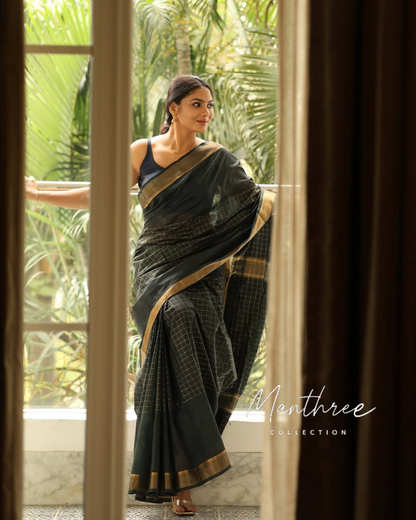 Trending Gold zari designer saree