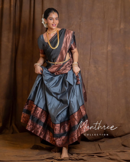 Grey Half saree