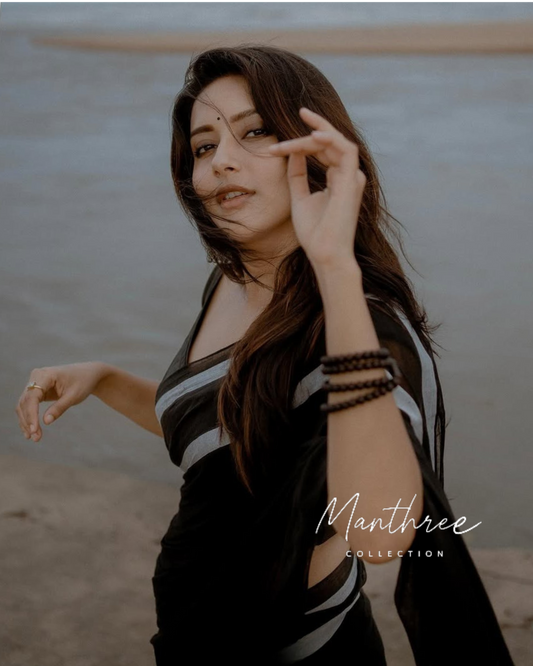 Mahima black saree