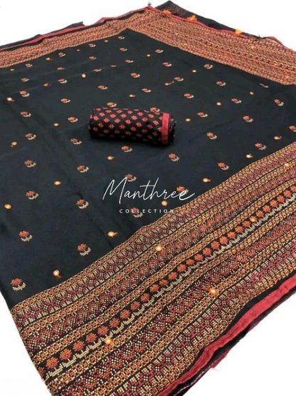 Cotton Jute linen saree